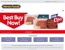 Tablet Screenshot of heronfoods.com